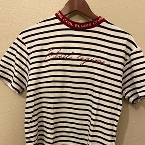 Men’s Large | Civil Regime Striped T-shirt |